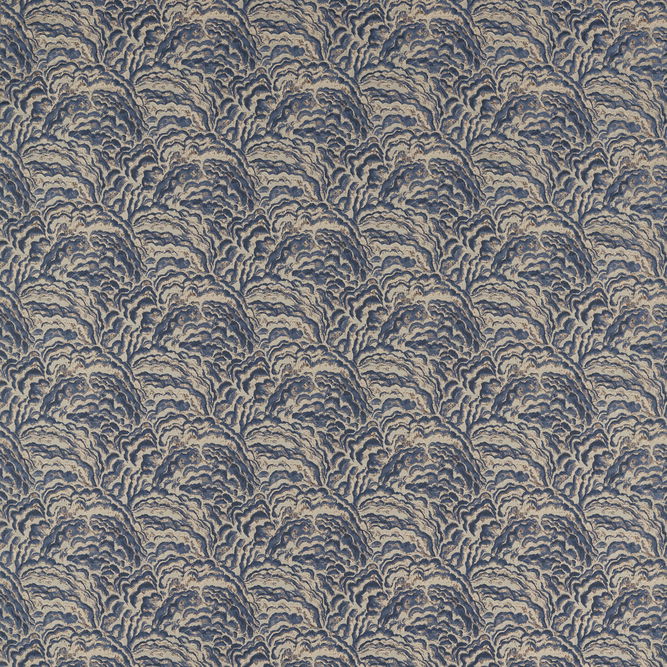 Clarke &amp; Clarke Lumino Midnight/Copper Fabric