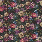 Clarke & Clarke Tahiti Amethyst/Emerald Velvet Fabric
