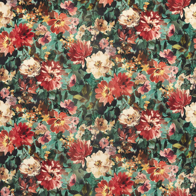 Clarke &amp; Clarke Tahiti Antique/Mineral Velvet Fabric