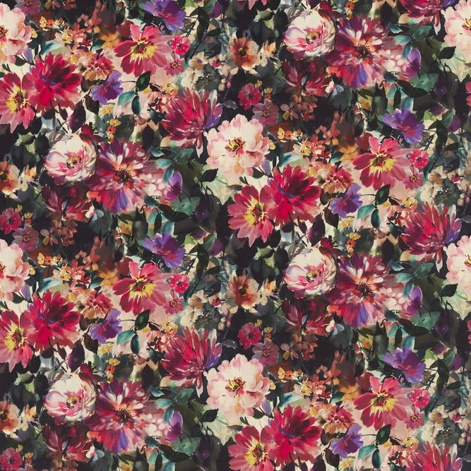 Clarke &amp; Clarke Tahiti Fuchsia Velvet Fabric