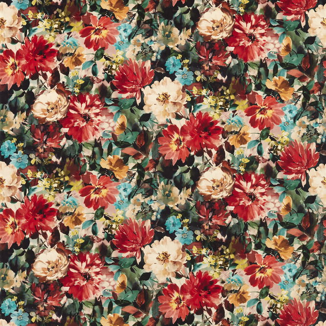 Clarke &amp; Clarke Tahiti Rouge Velvet Fabric