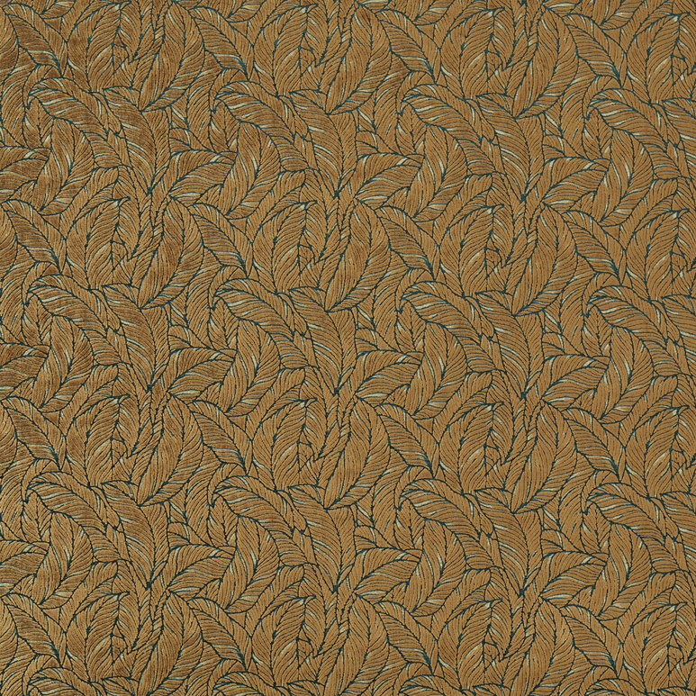 Clarke &amp; Clarke Selva Antique/Gold Velvet Fabric