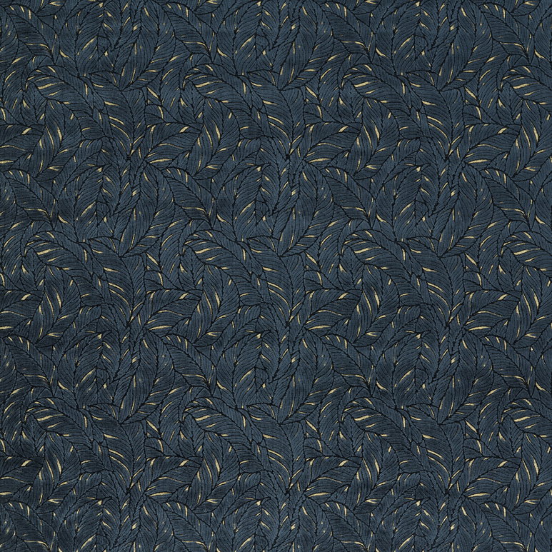 Clarke &amp; Clarke Selva Midnight/Gold Velvet Fabric