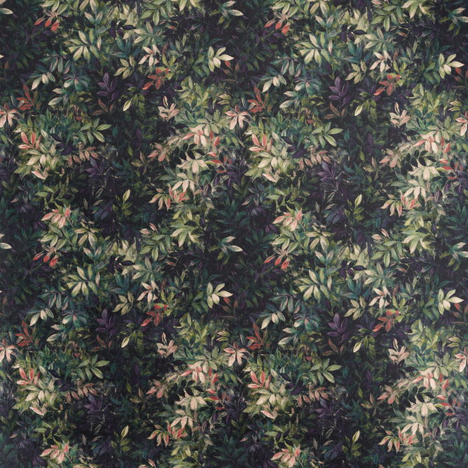 Clarke &amp; Clarke Congo Amethyst/Emerald Velvet Fabric