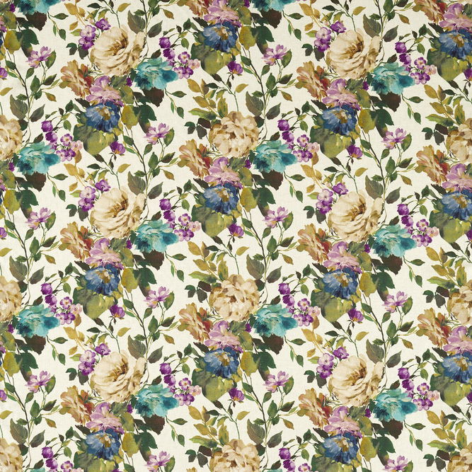 Clarke &amp; Clarke Bloom Amethyst Fabric