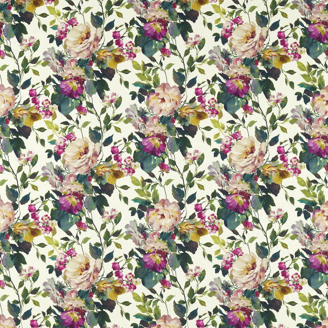 Clarke &amp; Clarke Bloom Fuchsia Fabric