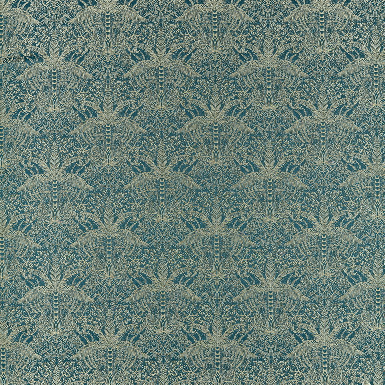 Clarke &amp; Clarke Leopardo Kingfisher Jacquard Fabric