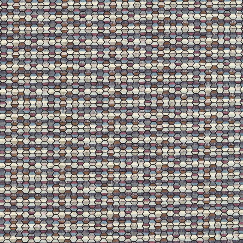 Clarke &amp; Clarke Cosmic Mineral/Raspberry Fabric