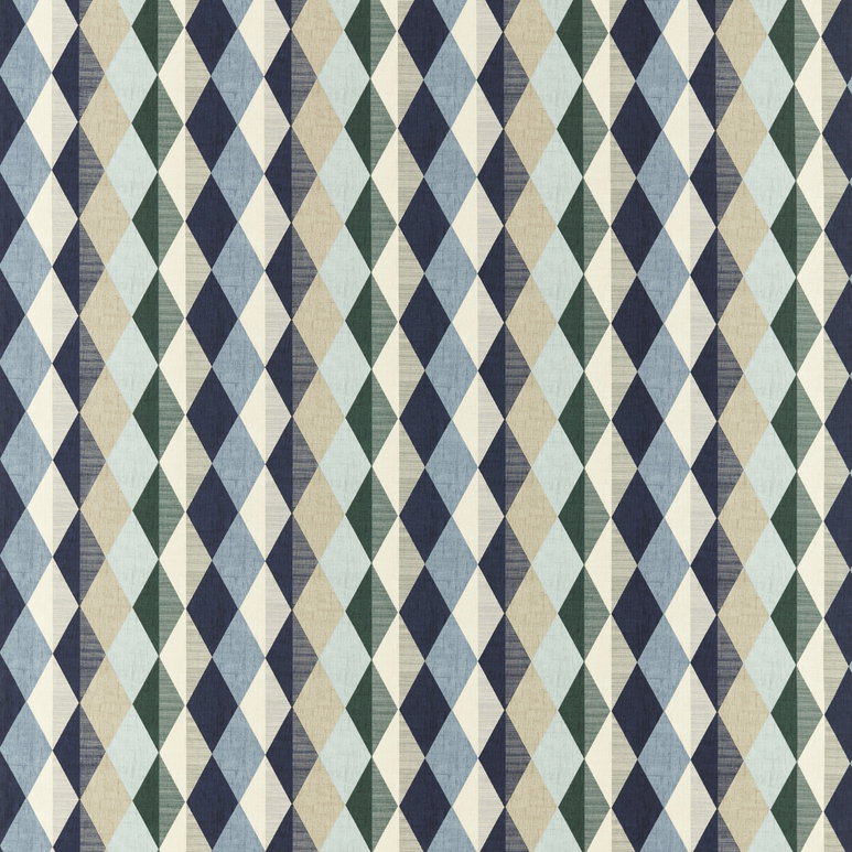 Clarke &amp; Clarke Denver Mineral/Navy Fabric