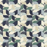 Clarke & Clarke Reno Mineral/Navy Fabric
