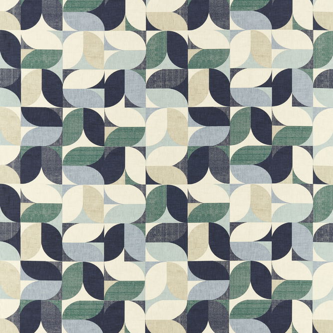 Clarke &amp; Clarke Reno Mineral/Navy Fabric