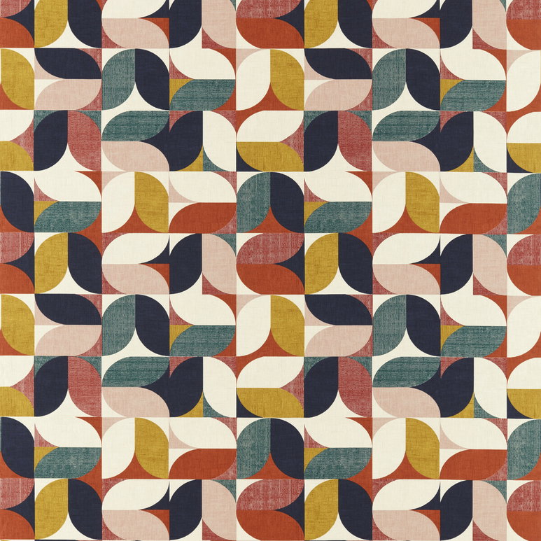 Clarke &amp; Clarke Reno Retro Fabric