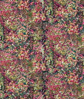 Clarke & Clarke Aubrey Velvet Forest/Raspberry Fabric