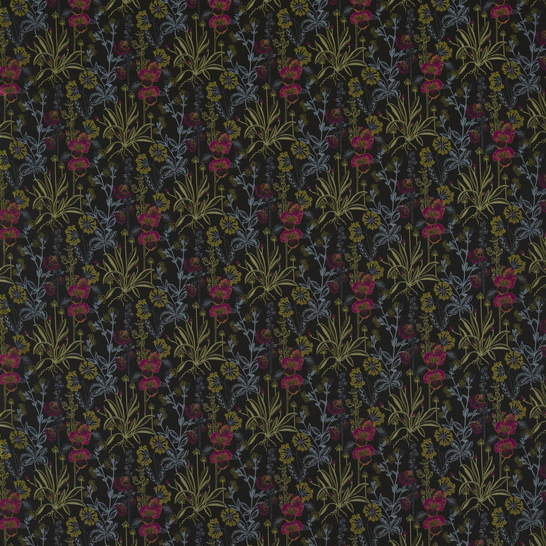 Clarke &amp; Clarke Elmsdale Jacquard Noir Fabric