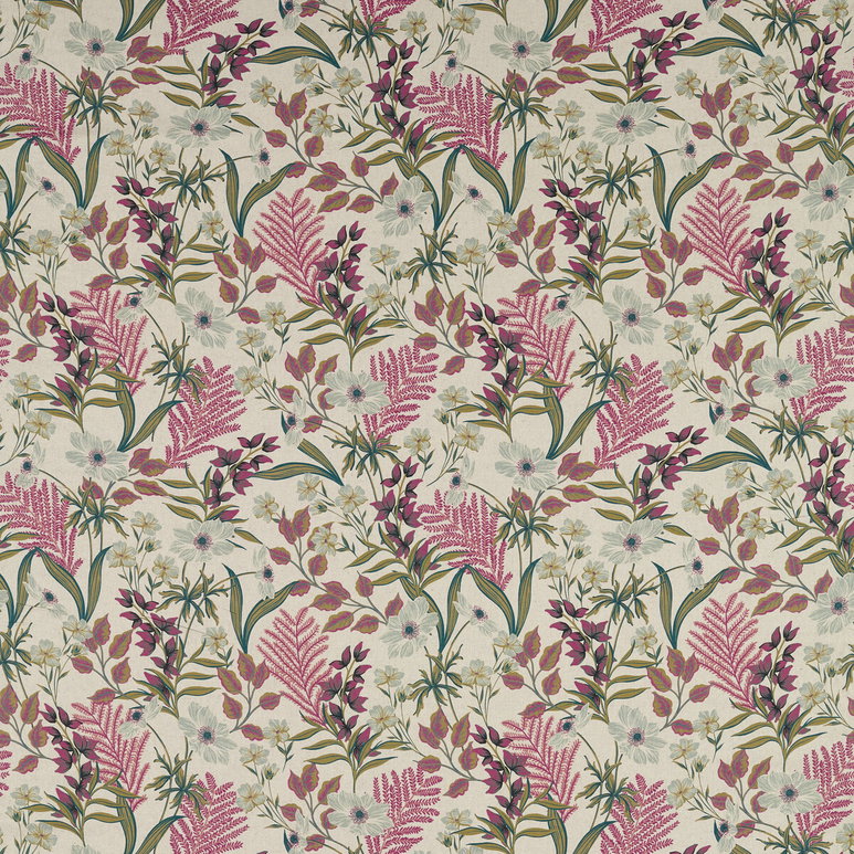 Clarke &amp; Clarke Hazelbury Linen Coral Fabric