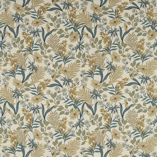 Clarke &amp; Clarke Hazelbury Linen Ochre Fabric