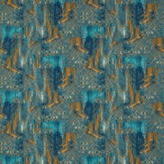 Clarke & Clarke Hillcrest Velvet Teal/Spice Fabric