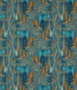 Clarke & Clarke Hillcrest Velvet Teal/Spice Fabric