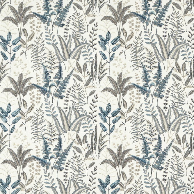 Clarke &amp; Clarke Bracken Denim Emb Fabric