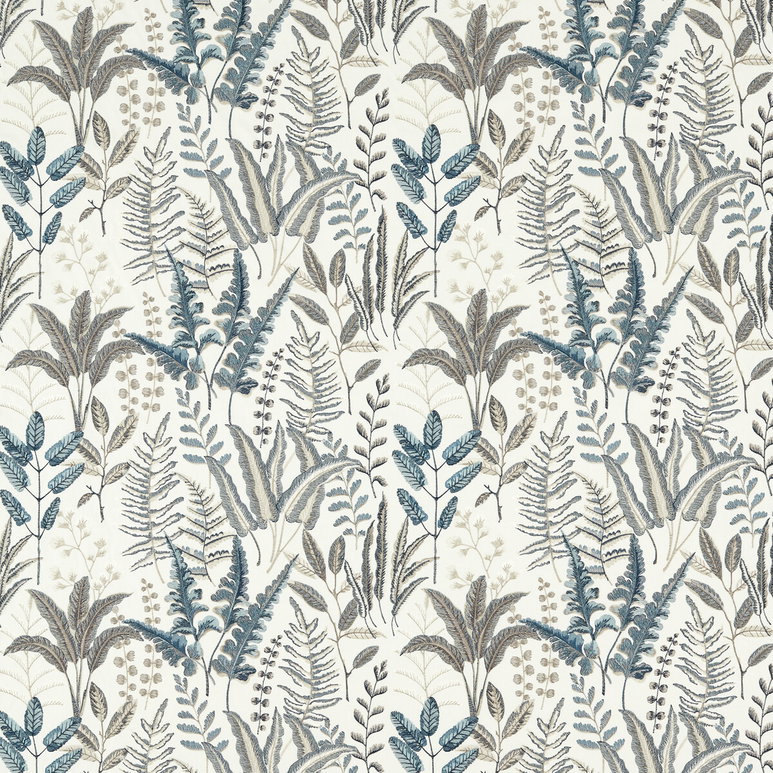 Clarke &amp; Clarke Bracken Denim Emb Fabric