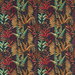 Clarke & Clarke Bracken Russet Aqua Emb Fabric
