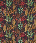 Clarke & Clarke Bracken Russet Aqua Emb Fabric