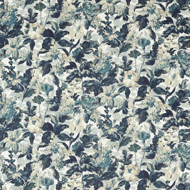Clarke &amp; Clarke Lilum Denim Ivory Fabric