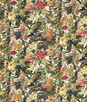 Clarke & Clarke Lilum Olive Raspberry Fabric