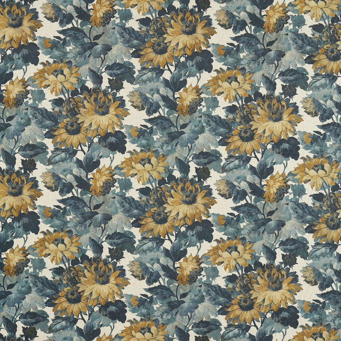 Clarke &amp; Clarke Sunforest Denim Linen Fabric