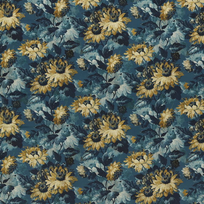 Clarke &amp; Clarke Sunforest Denim Velvet Fabric