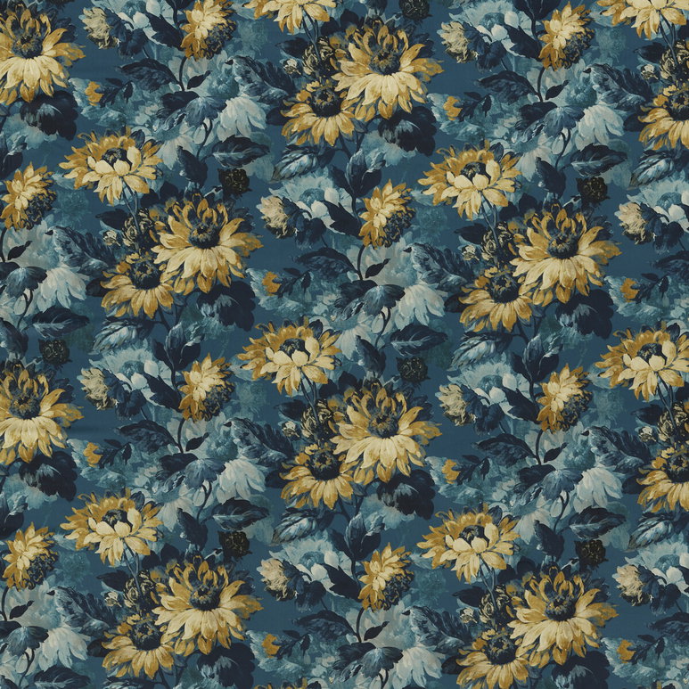 Clarke &amp; Clarke Sunforest Denim Velvet Fabric