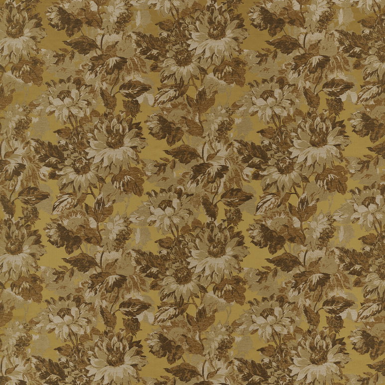Clarke &amp; Clarke Sunforest Ochre Jacquard Fabric