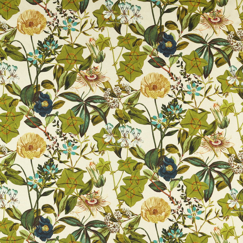 Clarke &amp; Clarke Passifloraoutdoor Denim Fabric