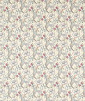 Clarke & Clarke Golden Lily Dove/Plum Fabric