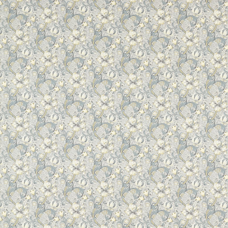 Clarke &amp; Clarke Golden Lily Slate/Dove Fabric
