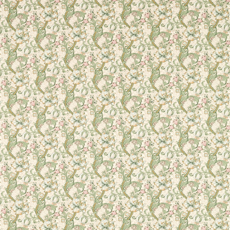 Clarke &amp; Clarke Golden Lily Linen/Blush Fabric