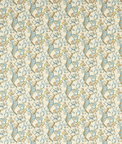Clarke & Clarke Golden Lily Linen/Teal Fabric