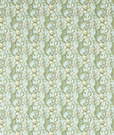 Clarke & Clarke Golden Lily Apple/Blush Fabric