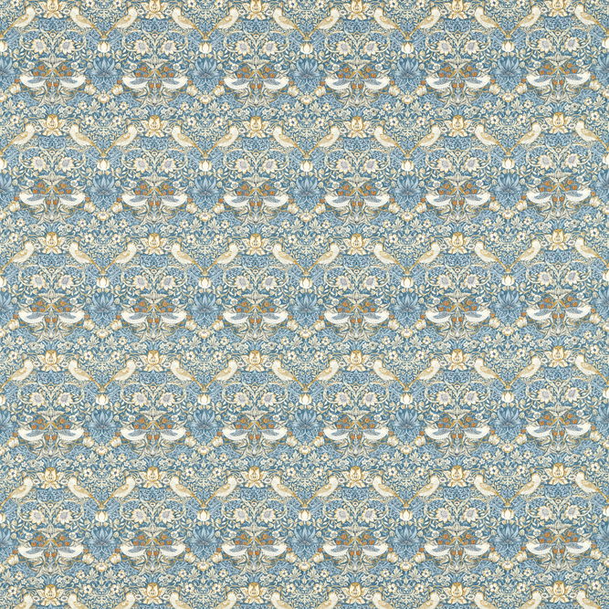 Clarke &amp; Clarke Strawberry Thief Denim Fabric