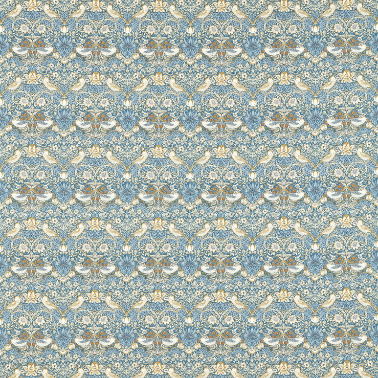 Clarke &amp; Clarke Strawberry Thief Denim Fabric
