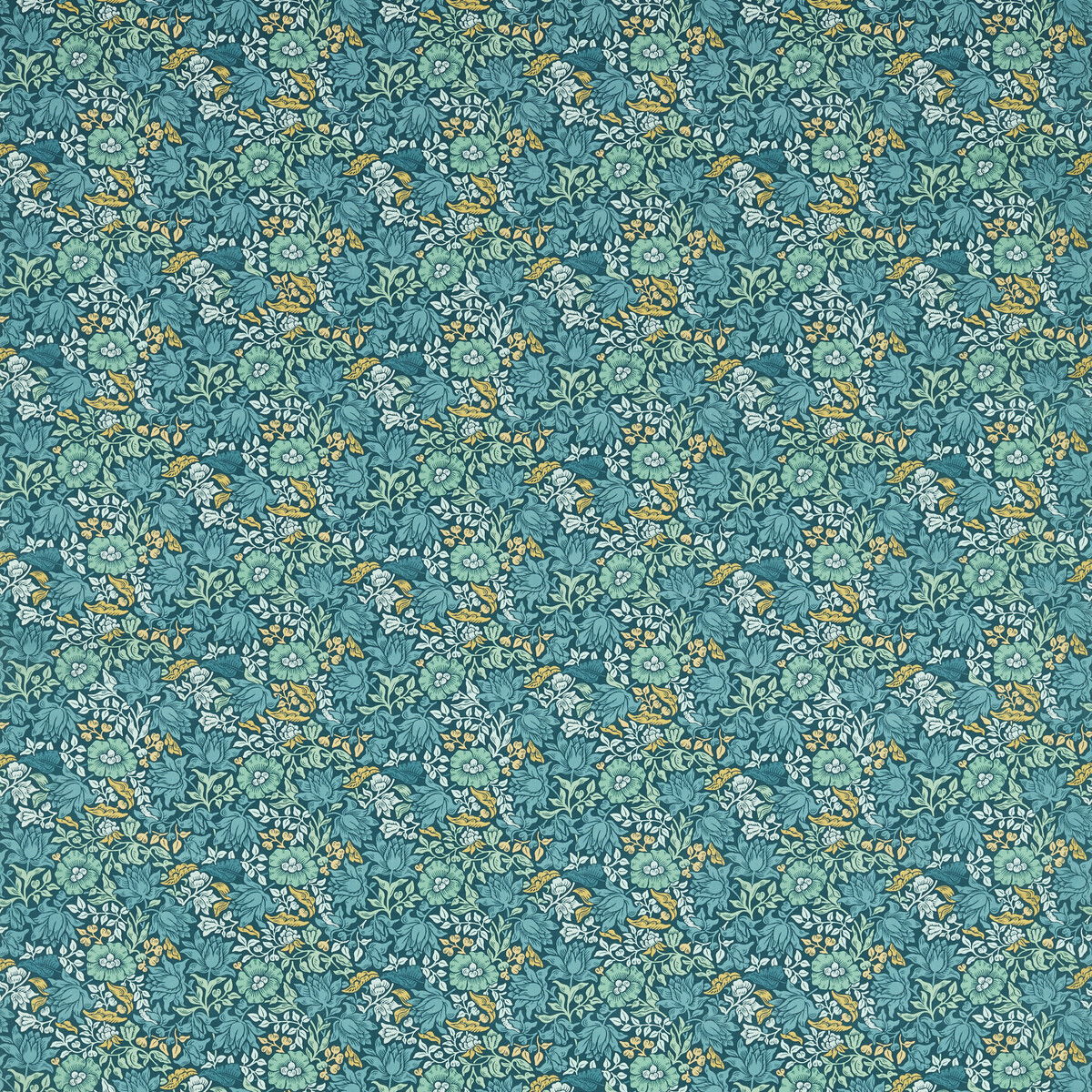 Clarke & Clarke Mallow Teal Fabric | OnlineFabricStore