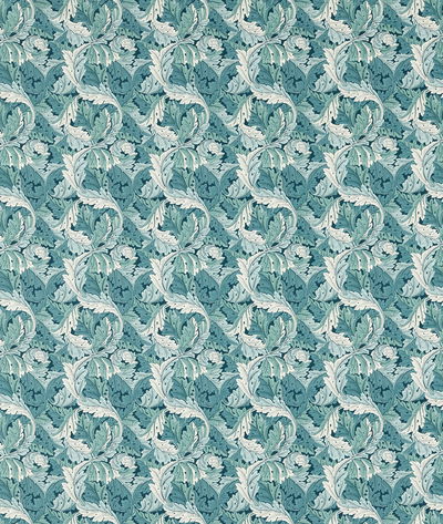 Clarke & Clarke Acanthus Teal Fabric