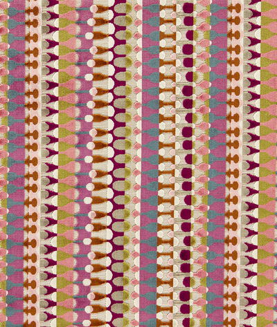 Clarke & Clarke Orpheus Magenta Peacock Fabric