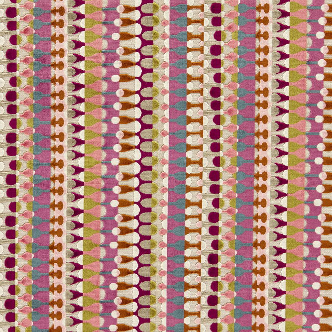 Clarke &amp; Clarke Orpheus Magenta Peacock Fabric