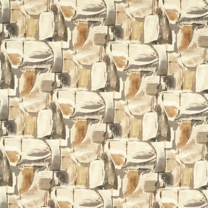 Clarke &amp; Clarke Figura Linen/Charcoal Fabric