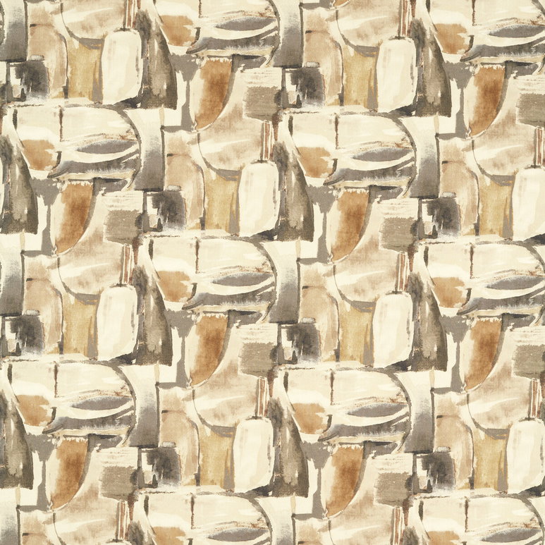 Clarke &amp; Clarke Figura Linen/Charcoal Fabric