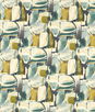 Clarke & Clarke Figura Teal/Mineral Fabric