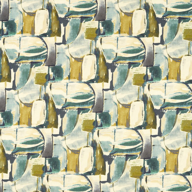 Clarke &amp; Clarke Figura Teal/Mineral Fabric