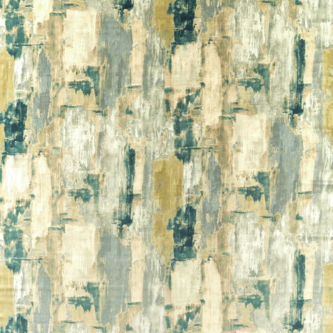 Clarke &amp; Clarke Lagna Teal Fabric