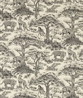 Clarke & Clarke Kisumu Noir/Linen Fabric